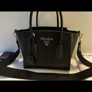 Prada tote with crossbody strap